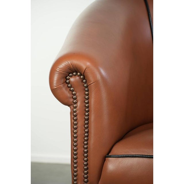 English Cowhide Club Armchair For Sale - Image 10 of 13