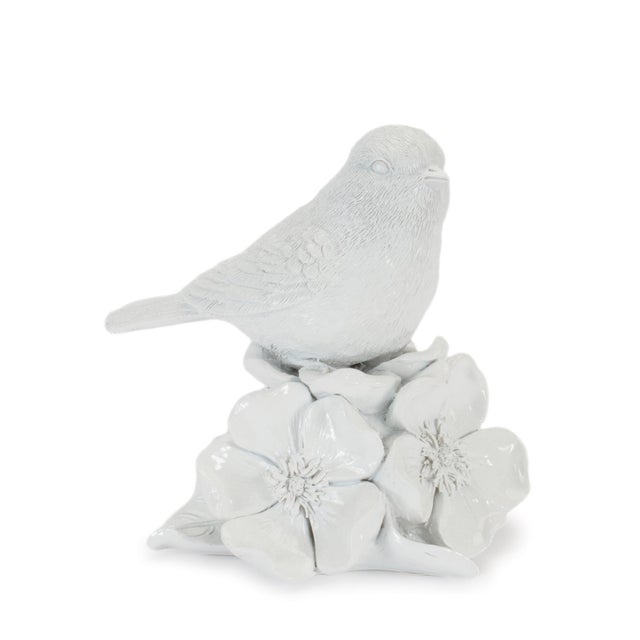 Bring soft, garden-inspired elegance into your home with this White Bird on Floral Pedestal Figurine set. Each delicately...