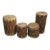 1920s Collection of Four Wood and Leather Drums For Sale