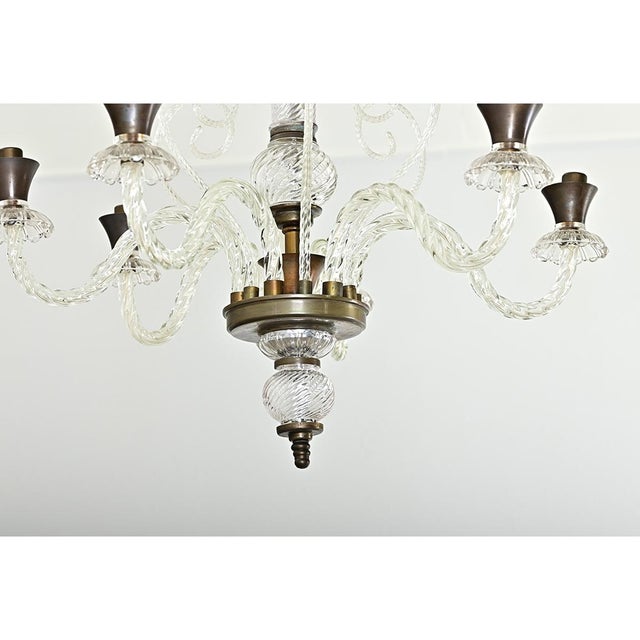 Vintage Italian Murano Glass Chandelier For Sale - Image 13 of 16