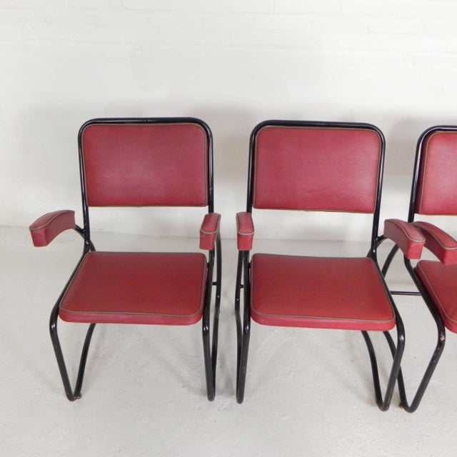 Bauhaus Armchairs and Coffee Table with Tubular Frame, 1950s, Set of 5 For Sale - Image 16 of 18