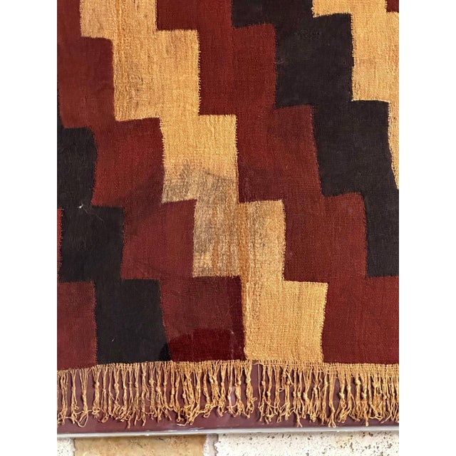 Published Large Nazca Wari Textile Panel with Geometrical Design Framed For Sale - Image 10 of 11