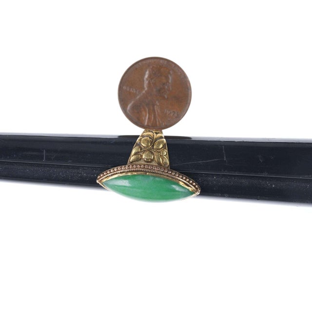 Late 20th Century sz4 Antique Chinese 18k Jadeite ring For Sale - Image 5 of 6