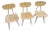 Mid 20th Century American Seating Co. Set of 3 Wooden Accent Chairs For Sale