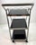 Vintage Chrome and Black Glass Bar Trolley After Ralph Lauren For Sale In Philadelphia - Image 6 of 11