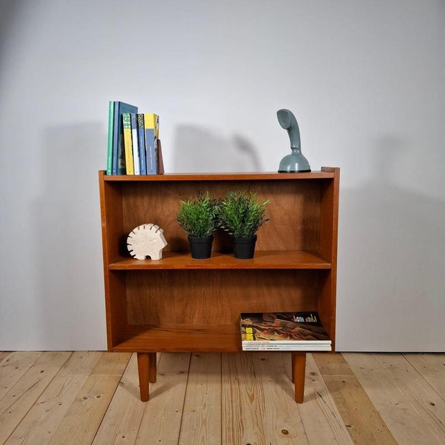 Brown Small Mid-Century Danish Teak Bookcase, 1960s For Sale - Image 8 of 8