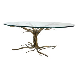 Mid-Century Italian Tree Table in Glass by Salvino Marsura, 1970s For Sale