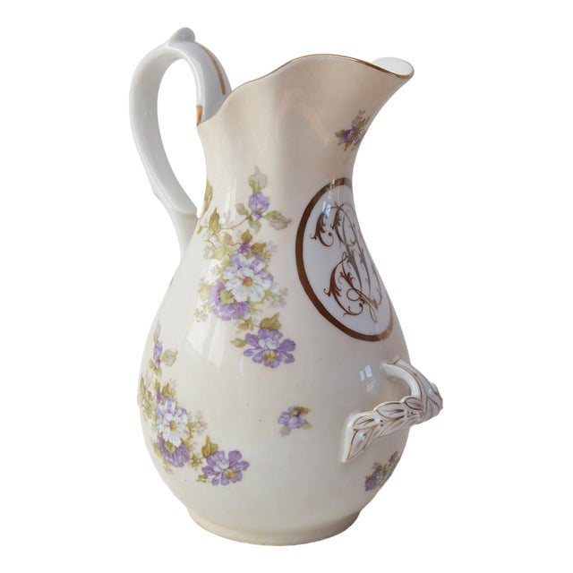 Large 19th Century French Porcelain Ewer, Paris For Sale