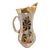 Vintage MCM Bohemia Czechoslovokia Gold Florals Pitcher For Sale