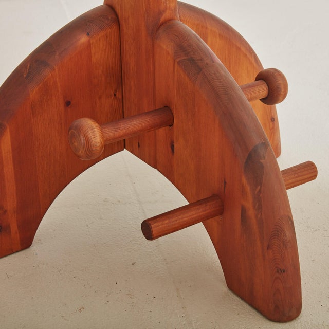 Brown Italian Teak Wood Valet, 1960s For Sale - Image 8 of 11