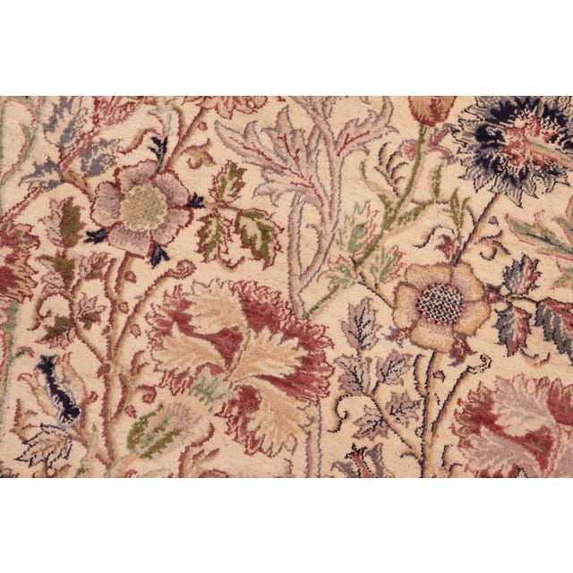 Shabby Chic Irfan Pak-Persian Beige/Blue Wool Rug - 8'1'' X 10'2'' For Sale - Image 4 of 9