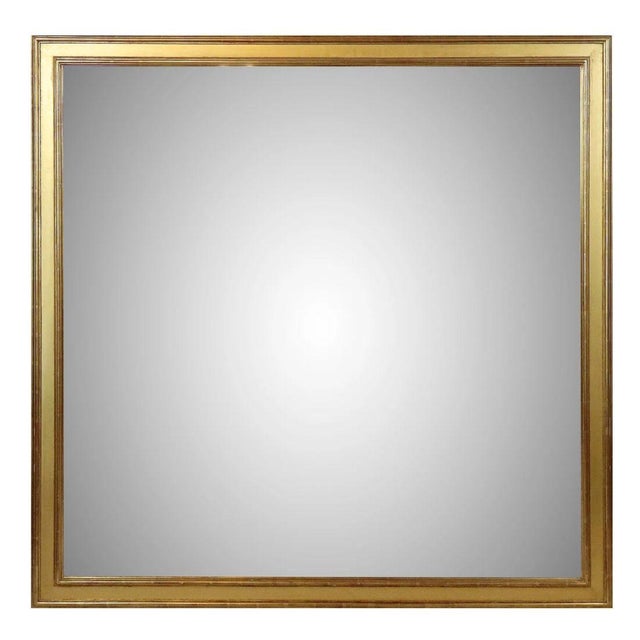Neoclassical Oversize Neoclassical Gilt Square Mirror For Sale - Image 3 of 4