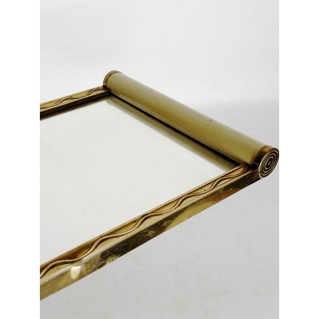 Art Deco Wooden and Mirrored Tray, France, 1940 For Sale - Image 6 of 14