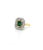 Not Yet Made - Made To Order Vintage Style Emerald Diamond Ring in Solid 18k Yellow Gold Us 7 For Sale - Image 5 of 6