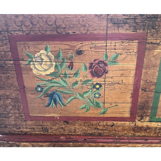 Late 18th Century 18th Century French Painted Trunk For Sale - Image 5 of 11