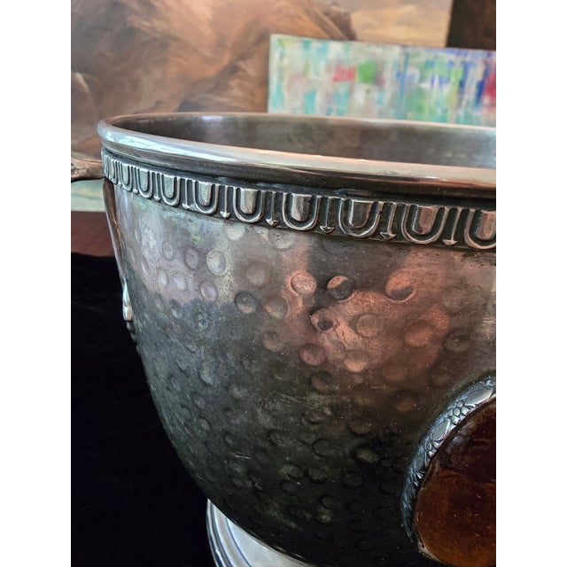 Art Deco Vintage Pre Mid Century Christofle Style Champagne Bucket For Sale - Image 3 of 13