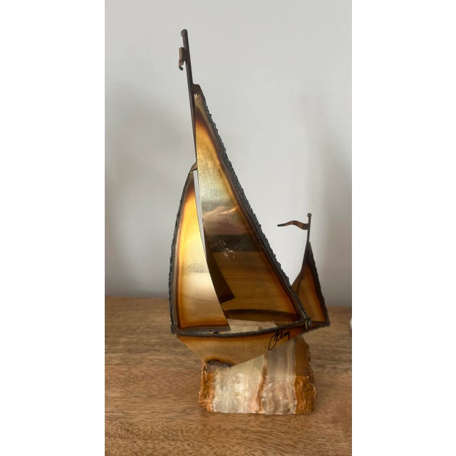 Come sail away, come sail away, come sail away with this distinctly '70s sculpture by Mario Jason.