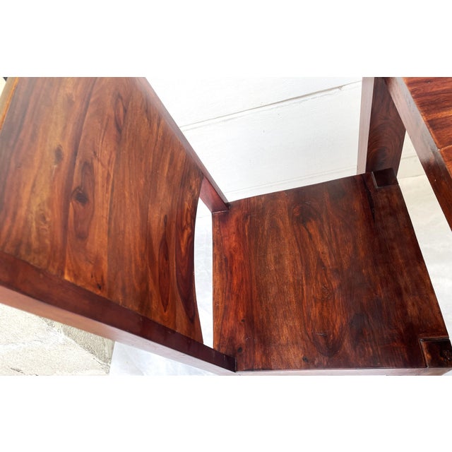 Mid-Century Modern Modernist Table and Chairs in Rosewood, 1970s, Set of 6 For Sale - Image 3 of 18