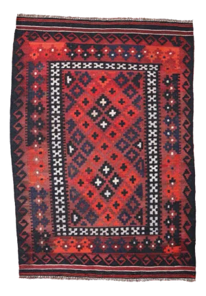 Vintage Handwoven Afghan Kilim Rug, 1980s