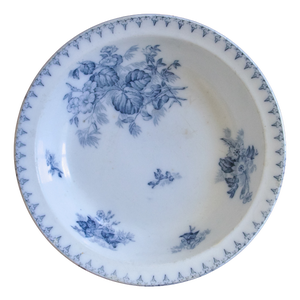French Earthenware Flore Deep Dish from Sarreguemines, 1885