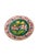 Vintage Hand-Painted Mediterranean Terracotta Ceramic Wall Plate – Bird & Tulip Motif For Sale - Image 4 of 12