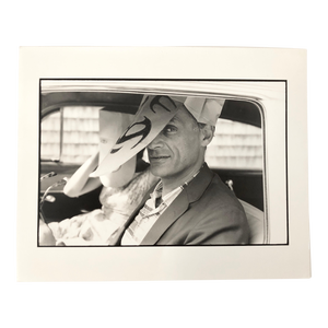 Inge Morath, Vintage Magnum Press Photograph Arthur Miller with Saul Steinberg Mask Photo, 1962