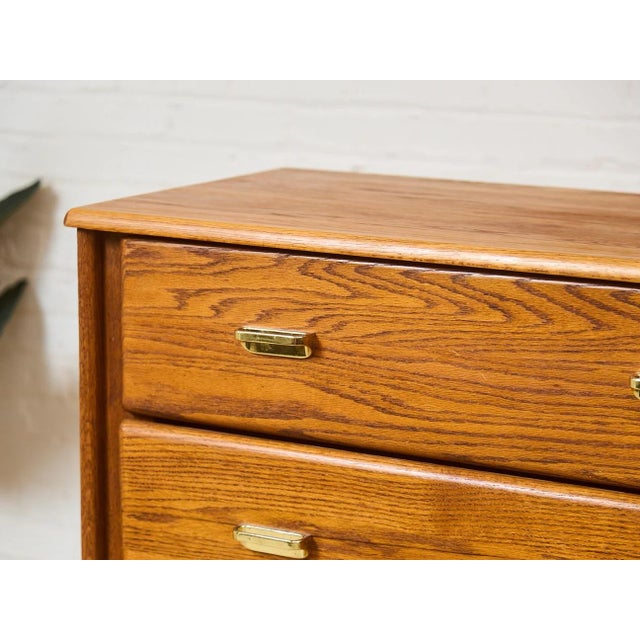 American Oak Vintage Highboy For Sale - Image 3 of 9