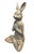 Mediterranean Vintage Cast Iron Meditating Yoga Hare Statue For Sale - Image 3 of 12