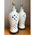 White Vintage Scalloped Ceramic Table Lamps - a Pair For Sale - Image 8 of 13