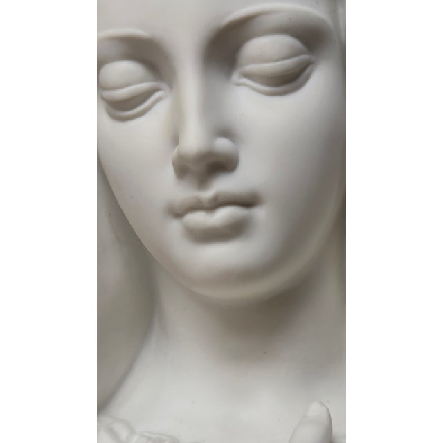 Mid 20th Century Edward Marshall Boehm Bisque Porcelain Madonna Bust For Sale - Image 10 of 16