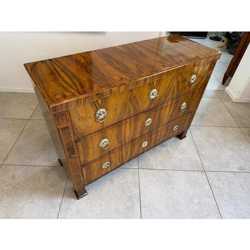 Brown Biedermeier Chest of Drawers in Walnut For Sale - Image 8 of 15
