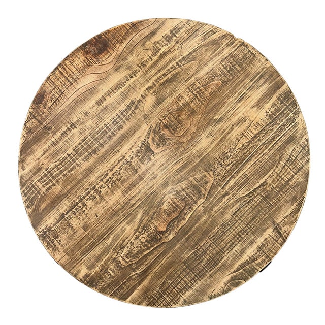 Farmhouse Modern Farmhouse Round Coffee Table For Sale - Image 3 of 4