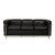 LC 2 3-Seater and 2-Seater Sofas in Black Leather by Le Corbusier for Cassina, Set of 2 For Sale - Image 12 of 18