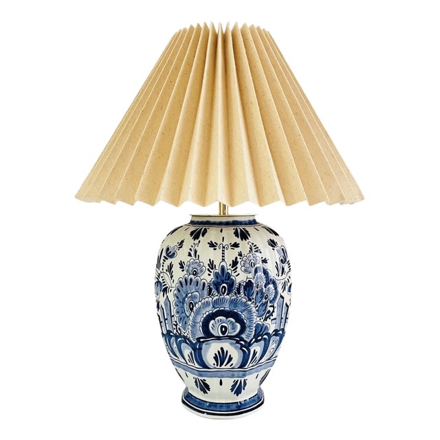 Antique Delft Table Lamp from Royal Delft For Sale