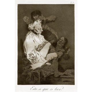 Esto sí Que es Leer - Origina Etching by Francisco Goya - 1868 1868 For Sale