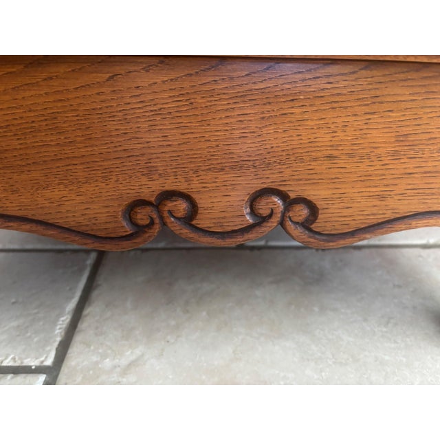 Louis XV Bedside Table in Oak Carved Moldings, 1890s For Sale - Image 5 of 12