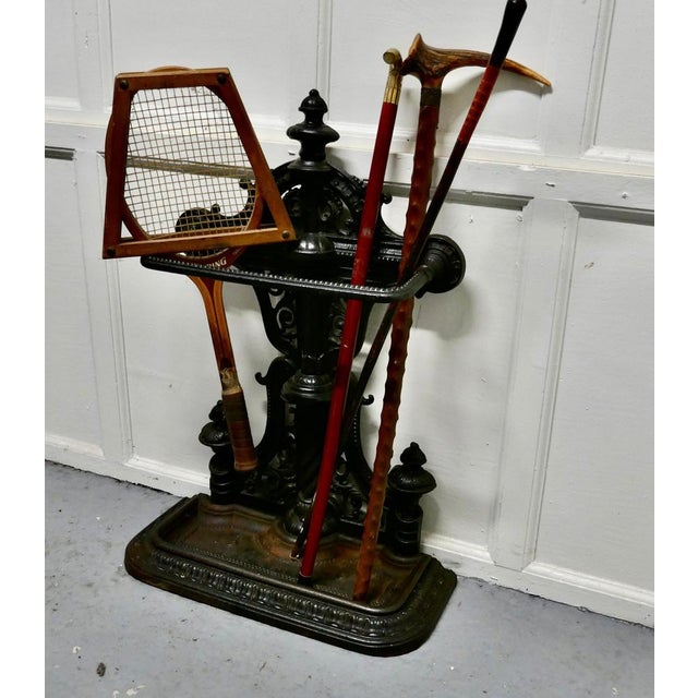 Large Cast Iron Umbrella Stick Stand, 1870s For Sale - Image 6 of 9