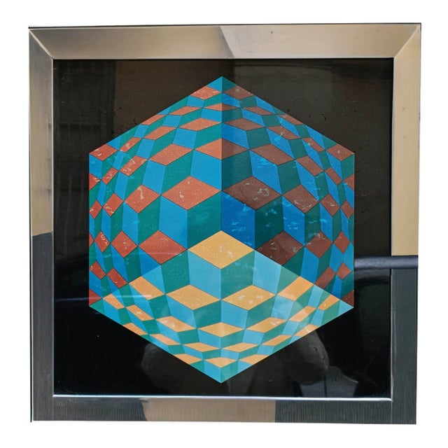 Victor Vasarely, Hat-Vi, 1970s, Silkscreen For Sale - Image 4 of 4