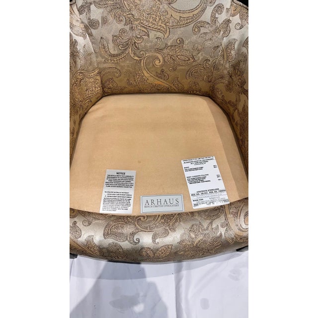 2010s Arhaus Paisley Upholstery Lounge Chairs - Set of 2 For Sale - Image 10 of 12