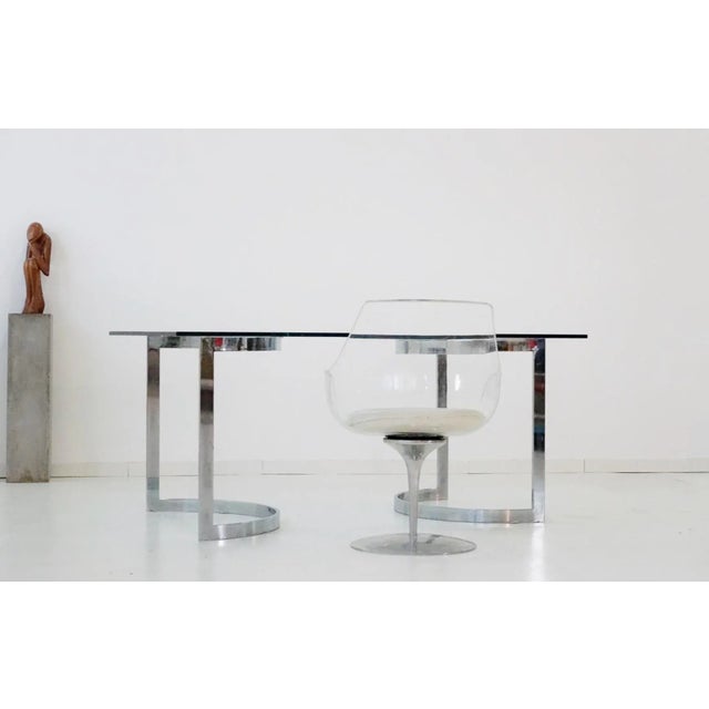 Space Age Chrome & Glass Dining Table by Milo Baughman, 1970s For Sale - Image 11 of 13