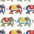 Sample- Schumacher Parade Fabric in Multi For Sale