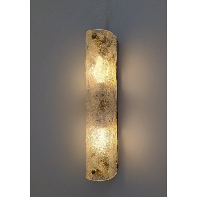 Murano Eis Glass Wall Scone from Hillebrand Lighting, 1970s For Sale - Image 10 of 18