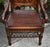 Kittinger Antique Kittinger Solid Oak Carved Tudor Style Chair W/Pillow For Sale - Image 4 of 13