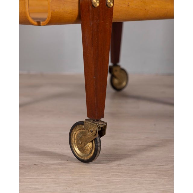 Vintage Wooden Food Cart by Carlo Ratti, 1950s For Sale - Image 14 of 16