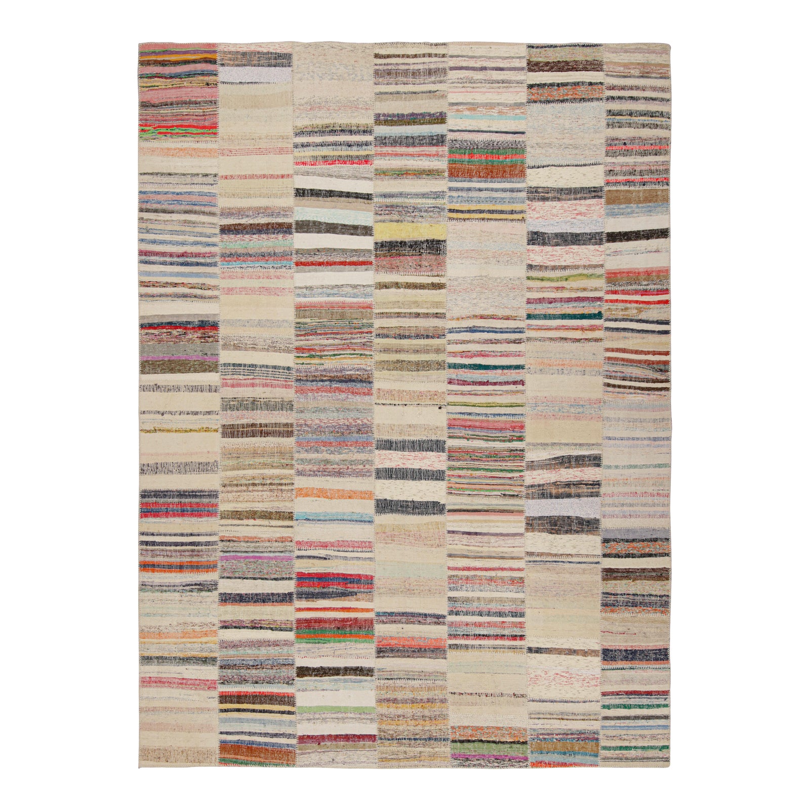 Rug & Kilim’s Oversized Modern Patchwork Kilim Rug With Polychromatic ...