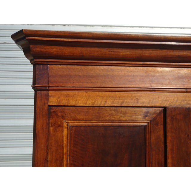 Large Louis Philippe Wardrobe in Walnut, Mid-19th Century For Sale - Image 5 of 18