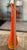 Glass Vintage Le Smith Bittersweet Ribbed Amberina Swung Vase - 26” H For Sale - Image 7 of 8