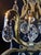 Antique French Brass & Crystal Birdcage Chandelier – 5 Light For Sale - Image 16 of 17