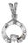 0.19ctw Round Diamond Pendant 18k White Gold Small Drop For Sale