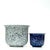 Elegantly Shaped Blue & White Ceramic Splatterware Planter Curation, Made in Germany - Group of 2 For Sale - Image 4 of 10